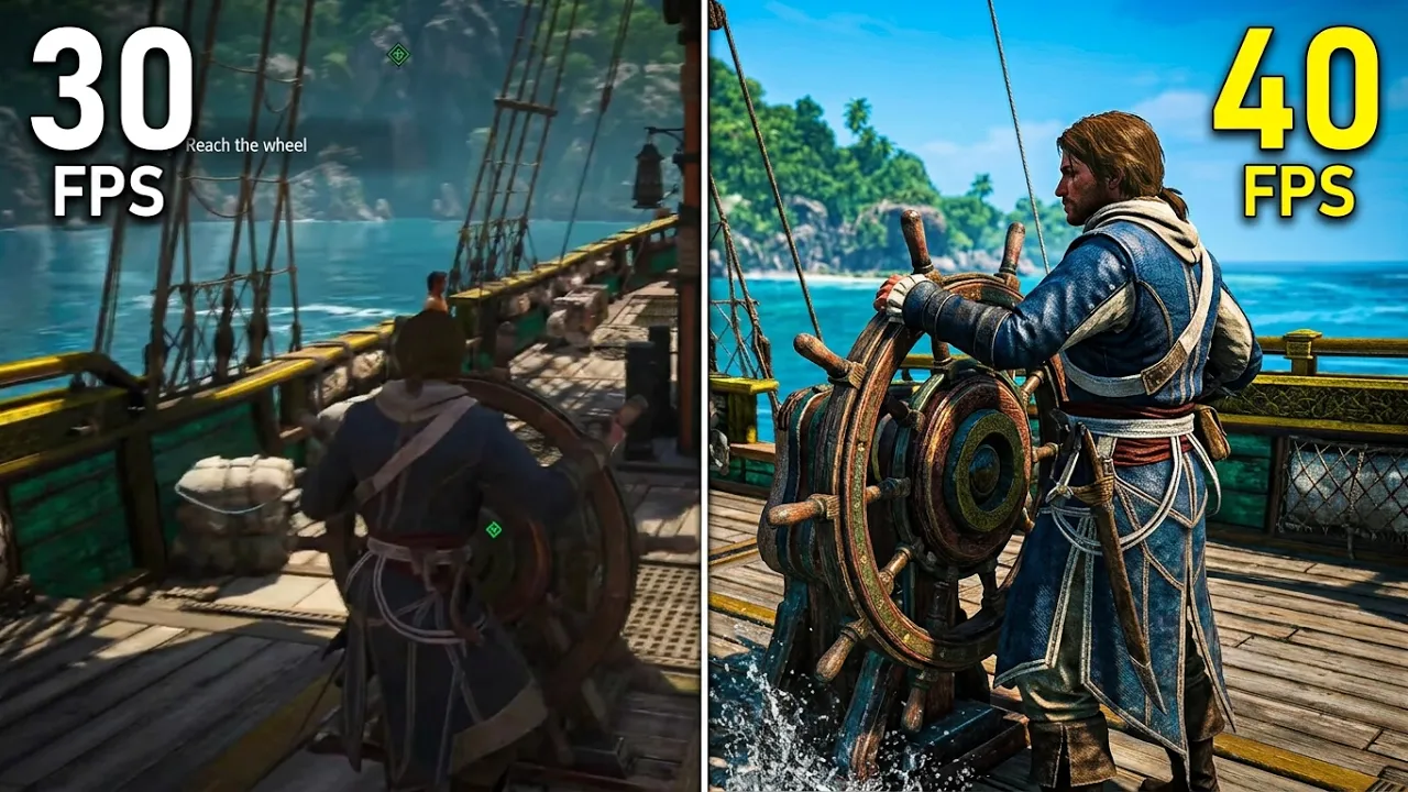 Is 40 FPS the Best Way to Play AC Black Flag Resynced? framepacer gameplay demonstration